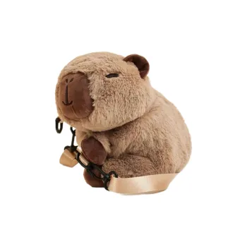 Holding Bamboo Plush Backpack Regular Unisex Light Brown