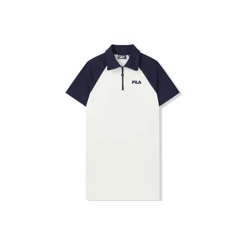 FILA Short-Sleeved Dresses Women's Cloud White
