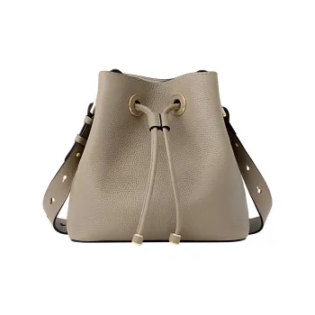 FION Cow Leather Crossbody Bag Shoulder Bag Medium Size Women's Classic Black/Khaki Apricot/Dark Beige