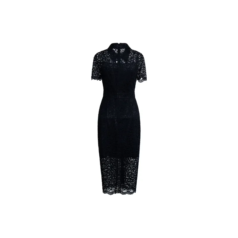 ROEYSHOUSE Short Sleeved Dresses Women's Black-1