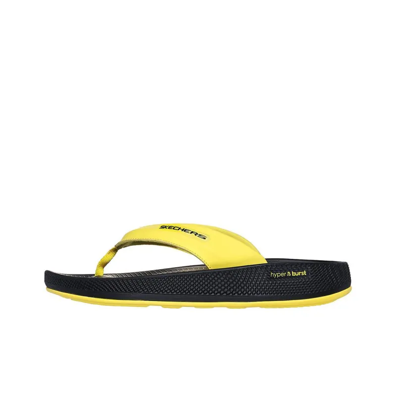 Skechers Abrasion Resistant Slip Resistant Flip Flops Men's Yellow Black-0