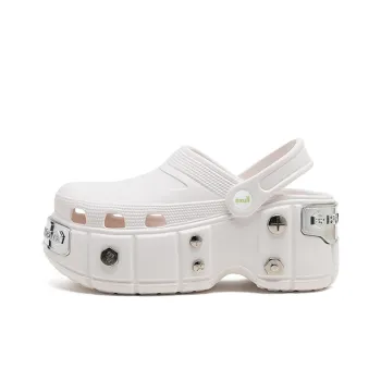 EXULL Q Clogs Women's White Silver