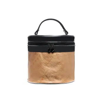 BagINBAG Polyethylene Bonded PVC Makeup Bag Regular Women's Black & Brown