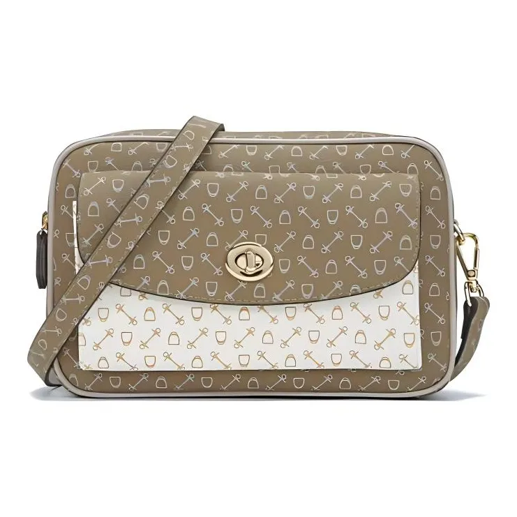 Why Artificial Leather Shoulder Bag, Crossbody Bag Medium Size Women's Coffee With Caramel/Milk Tea With Rice-6