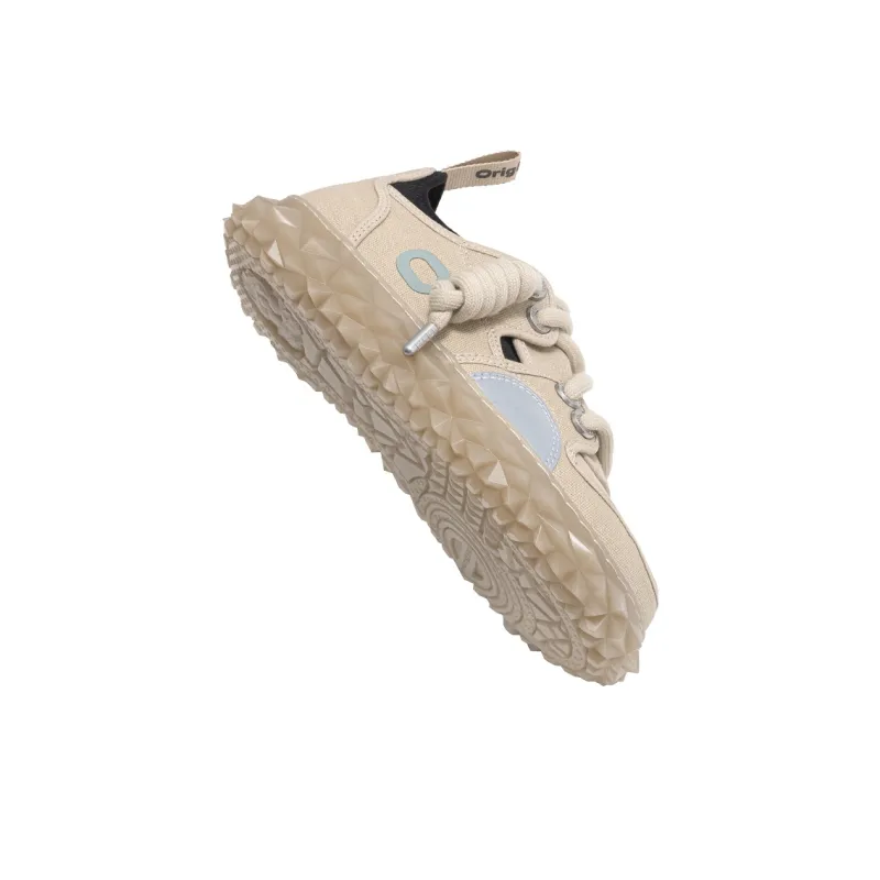 OETZI New Iceberg Series Skateboard Shoes Unisex Low Top Khaki-4