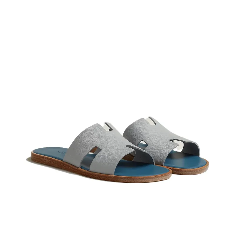 HERMES Izmir Slide Slippers Men's Gray Blue-2