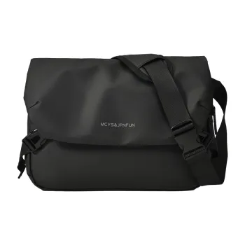Yohji Kimura Oxford Messenger Bag, Envelope Bag, Urban Techwear Bag, Shoulder Bag, Crossbody Bag Regular Men's Black
