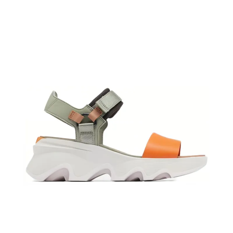 SOREL Beach Sandals Women's Green Orange-1