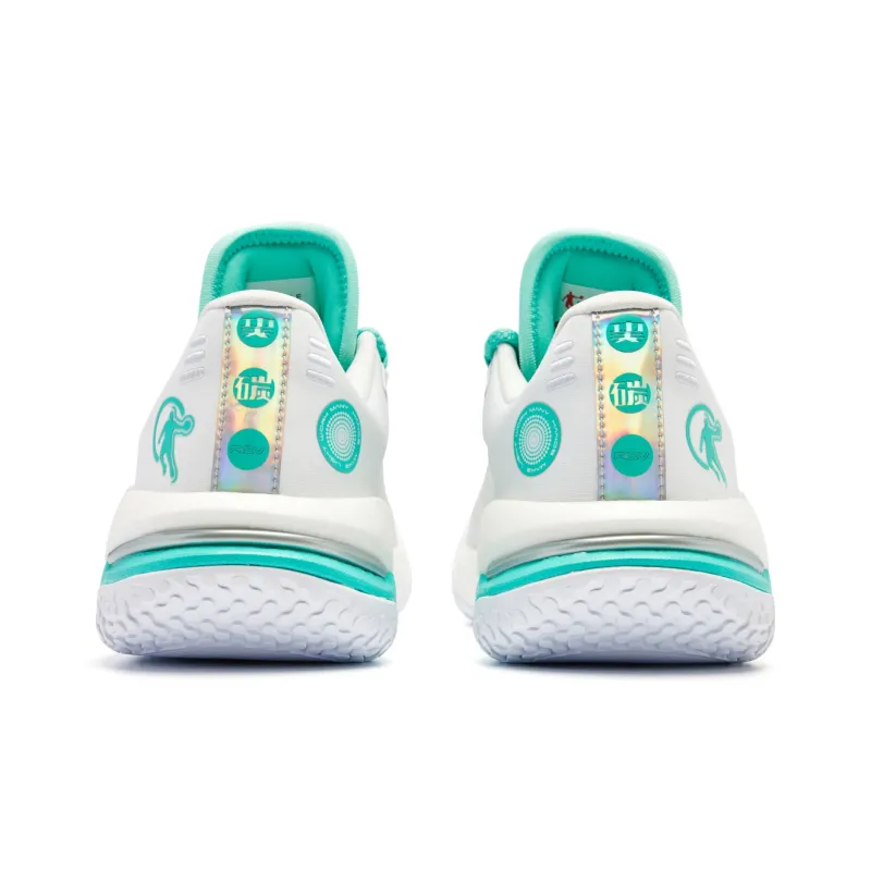 QIAODAN Venom REV LOW Basketball Shoes Men Low Top Mars Green Jordan White-5