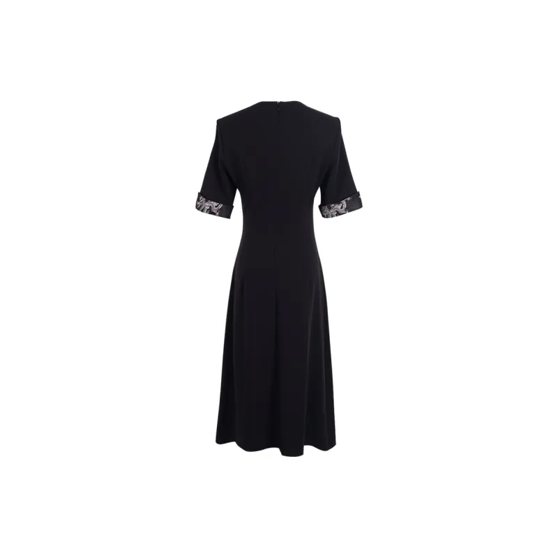 MISSSHINE Short Sleeved Dresses Women's Black-1