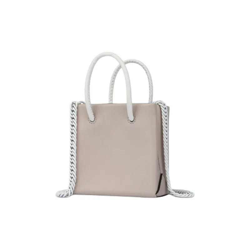 MOSCHINO Calfskin Tote Bag Shopping Bag Handbag Shoulder Bag Mini Women's Light Brown-1