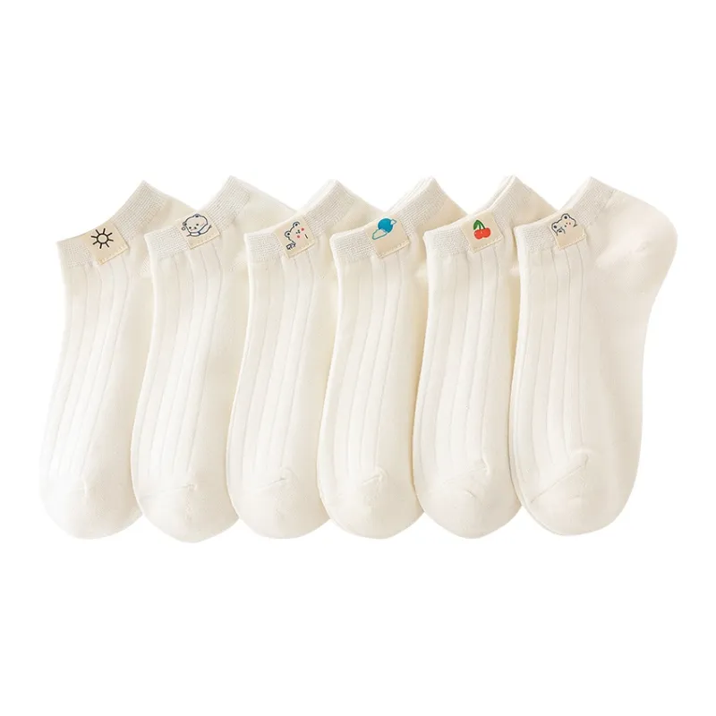 Caramella Ankle Socks Women's 6 Pack Mixed Color-0
