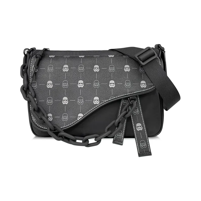 GUDI PVC Saddle Bag Crossbody Bag Regular Unisex Black-0