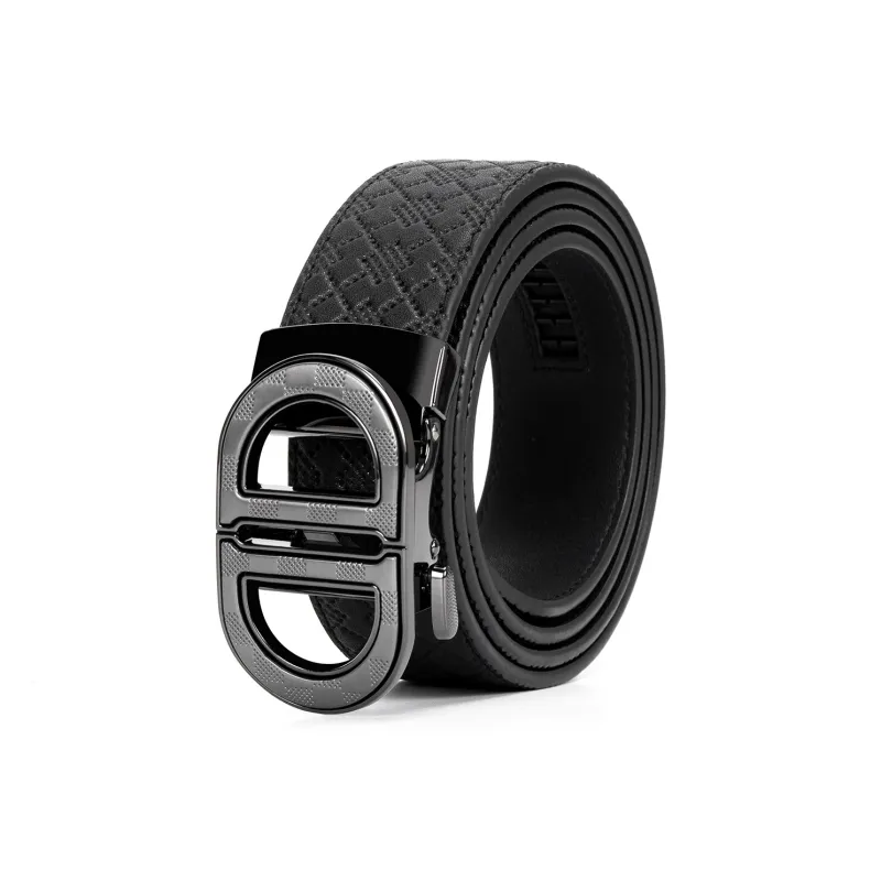 FORTEI Cow Leather, Genuine Leather Belts Men's Black Width 3.5cm Gift Box Set-0