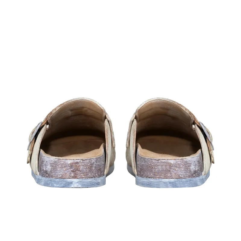 TERRA INCOGNITA Cork Sole Quiet Wrap toe Slippers Unisex-4