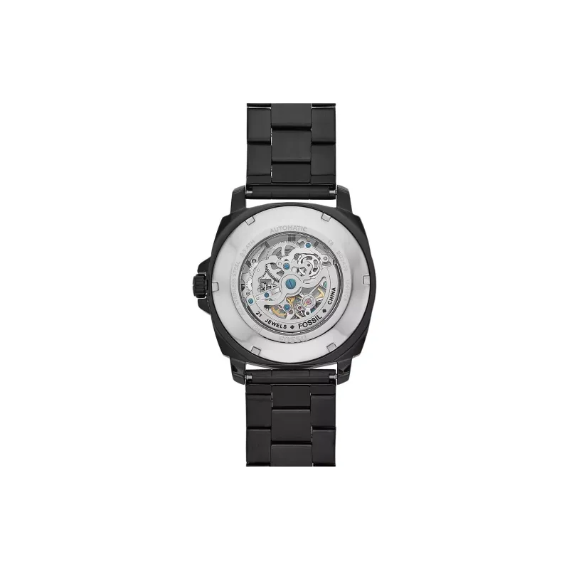 FOSSIL Wrist Watch Automatic Mechanical Movement Stainless Steel Strap 45mm Cut-Out Dial Unisex-1