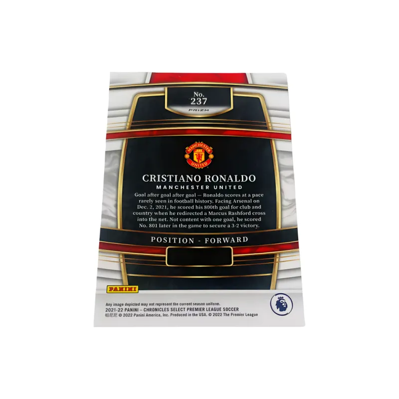 PANINI 21 22 Manchester United Cristiano Ronaldo CR7 MOJO Refringer Player Card Quality Guaranteed Sports Cards 1 Pc-1