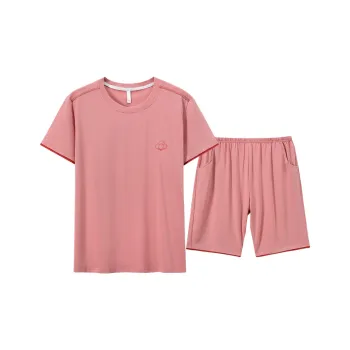 Flowers In Water Pajama Set Women's Melon Red