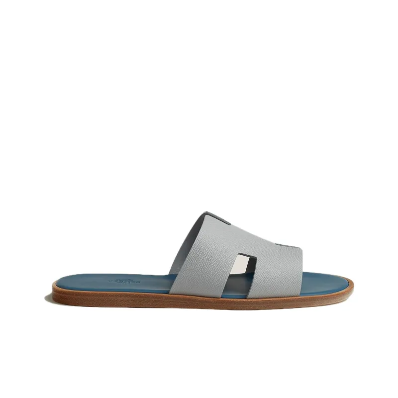 HERMES Izmir Slide Slippers Men's Gray Blue-1
