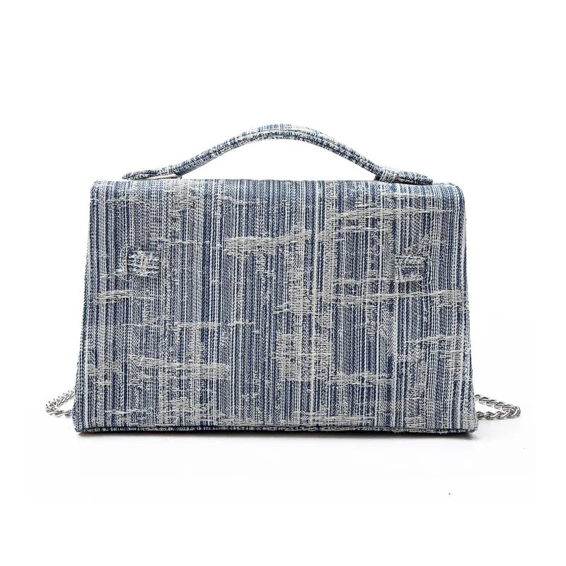 MQ Fabric One Shoulder Handbags Regular Women's Denim Blue-2