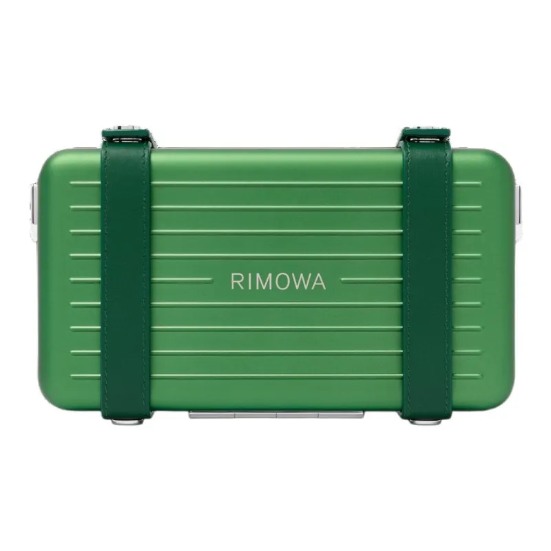 RIMOWA Personal Aluminum-Magnesium Alloy Clutches Shoulder Bag Crossbody Bag Unisex Green-0