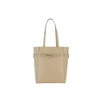 GIVENCHY Cow Leather Tote Bag Shopping Bag Handbag Shoulder Bag Women's Beige