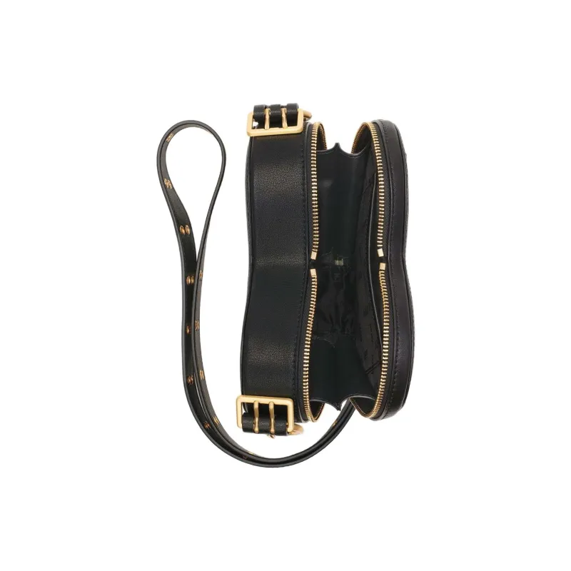 DKNY Leather Heart-Shaped Crossbody Bag Women's Black-1