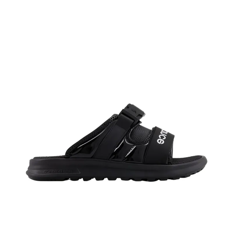 New Balance NB 330 Quiet Slip Resistant Slide Slippers Women's Black White-1
