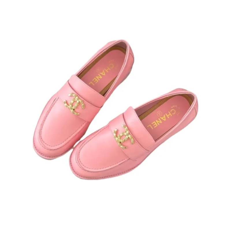 CHANEL Loafers Women's Pink-3