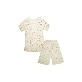 Flowers In Water Pajama Set Women's Apricot