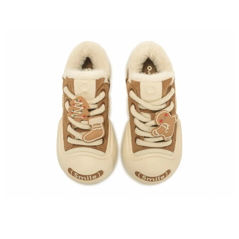Ouder Smiler Open Ended Smile Collection, Winter Limited Edition Low Top Skateboard Shoes Unisex Brown-3