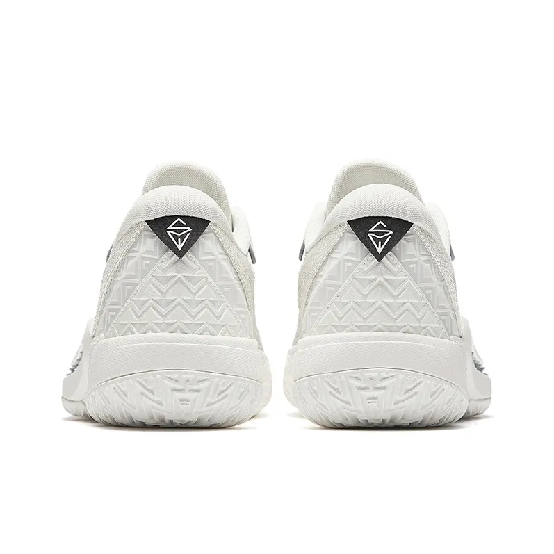 Anta Tide 6 Cushioned Slip Resistant Low Top Basketball Shoes Men's Papyrus White-3