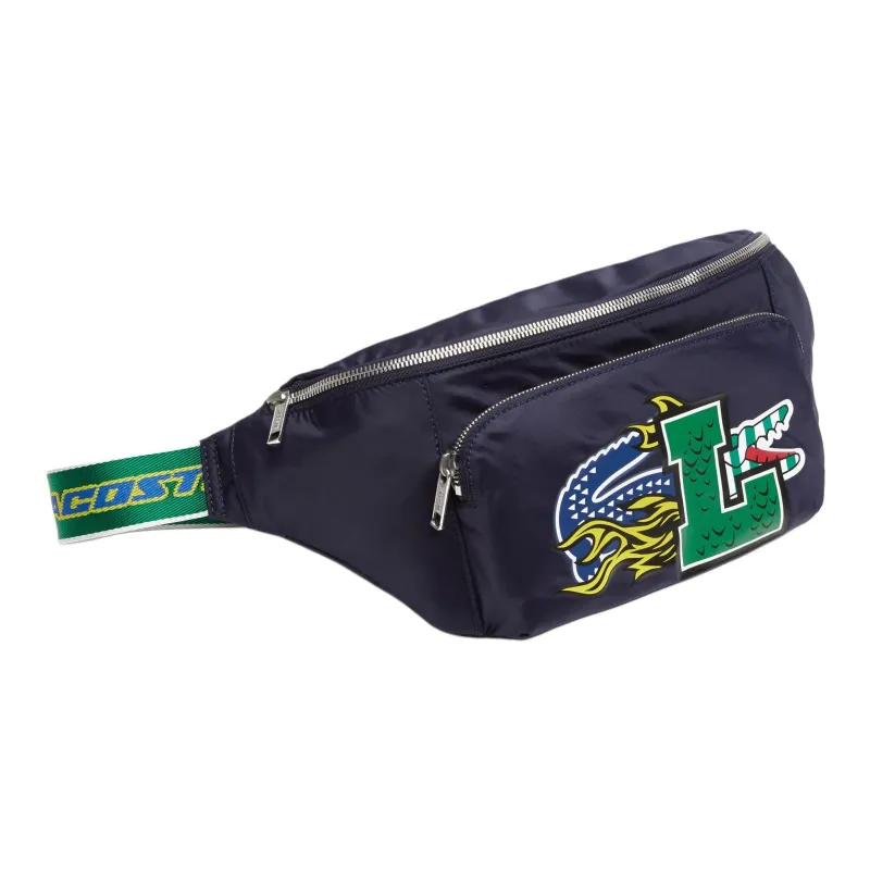 LACOSTE Polyester Fanny Pack Sling Bags Regular Unisex Navy Blue-1