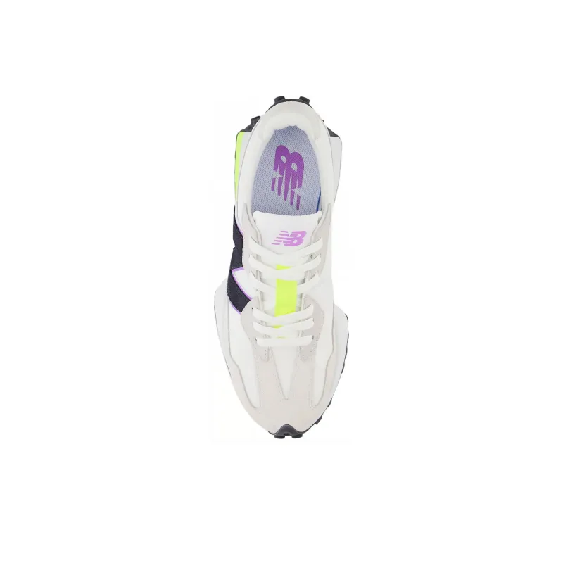 New Balance 327 Grey White Reflection Yellow Women's-3