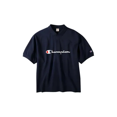 Champion Polo Shirts Unisex Navy Blue