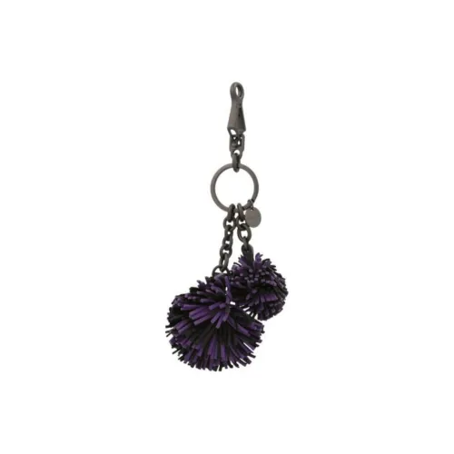Bottega Veneta Leather Keychains Women's Purple
