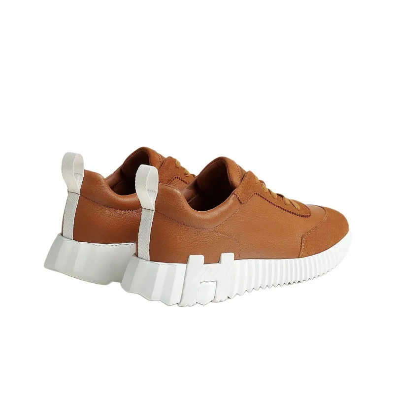 HERMES Bouncing Low Top Casual Shoes Women's Brown-2