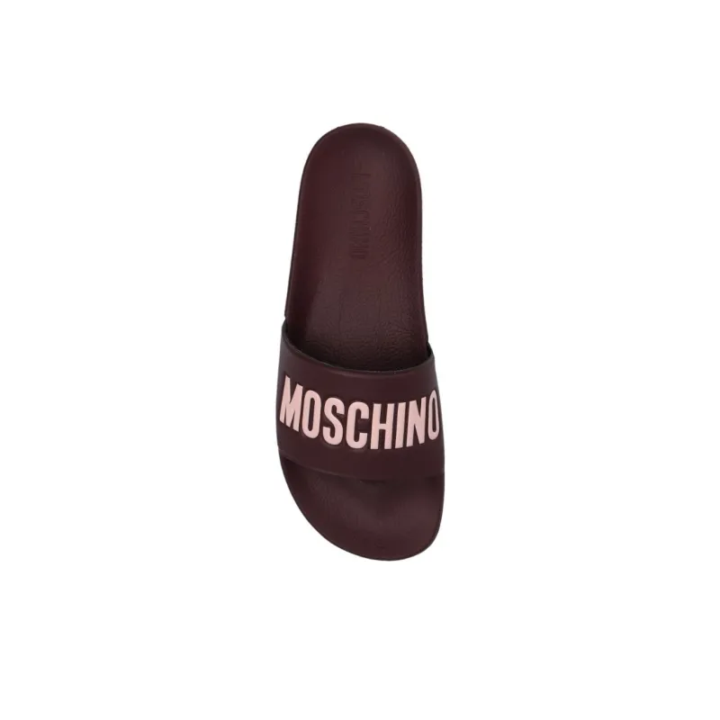 MOSCHINO Slide Slippers Women's Maroon-5