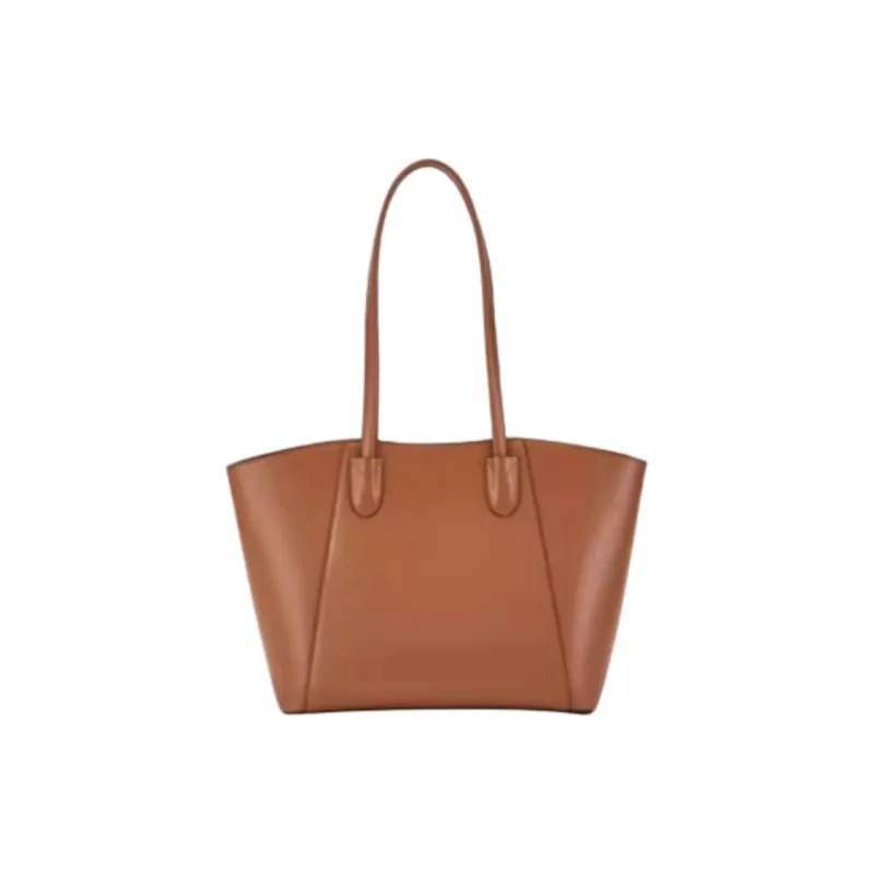 Hush Puppies Cow Split Leather Tote Bag Shopping Bag Shoulder Bag Handbag Large Size Women's Brown/Apricot/Black-3