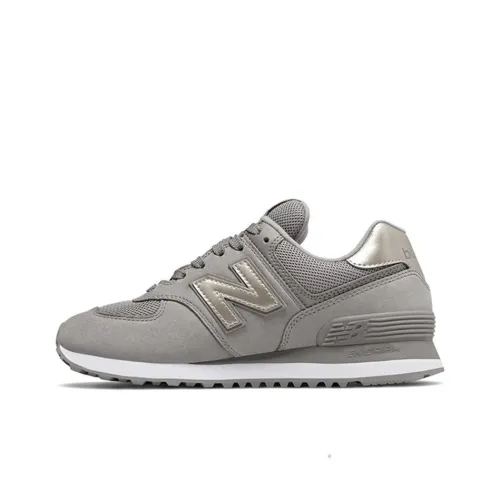 New Balance NB 574 Running Shoes Women's Low-Top Concrete Gray/Silver/White