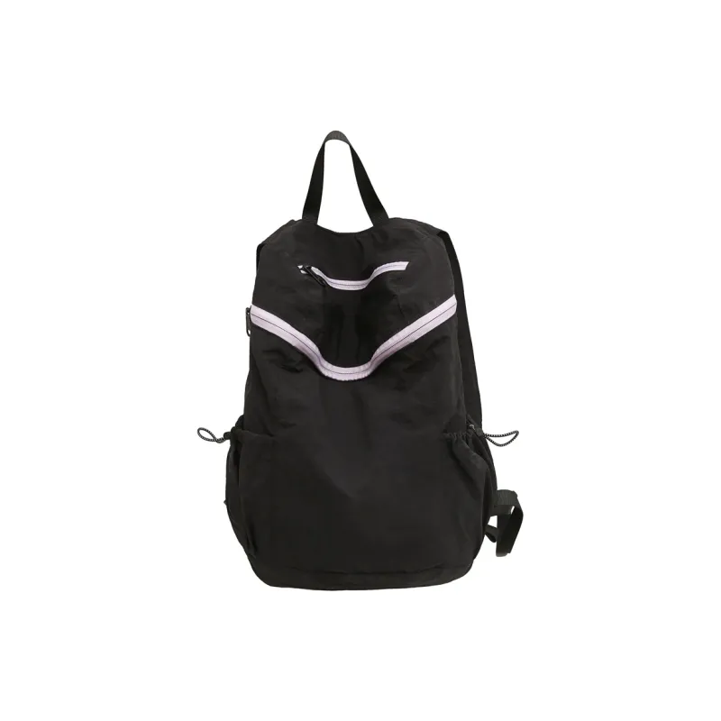 Alcohol Dragon Nylon Spell PU Backpack Regular Women's Black/White/Silver-12