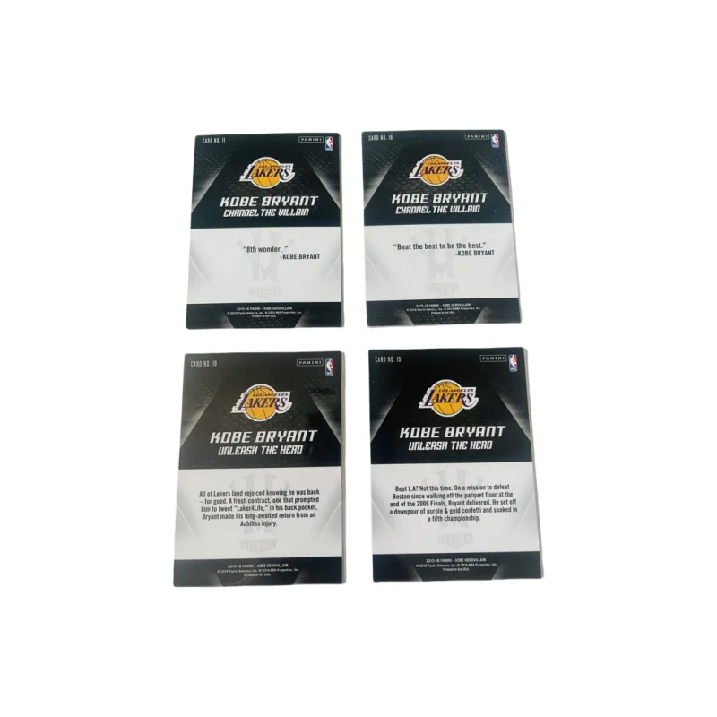 PANINI 15 16 Lakers Kobe 4 Piece Combination Player Card Set Pass Sports Cards 4 Pcs-1