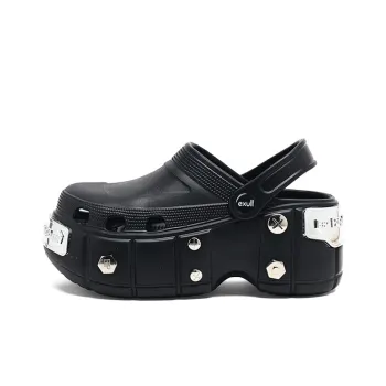 EXULL Q Clogs Women's Black Silver