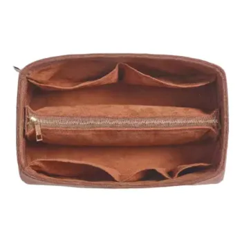 BagINBAG Ice Flower Velvet Fabric Bag Accessories Medium Size Women's Coffee/Beige