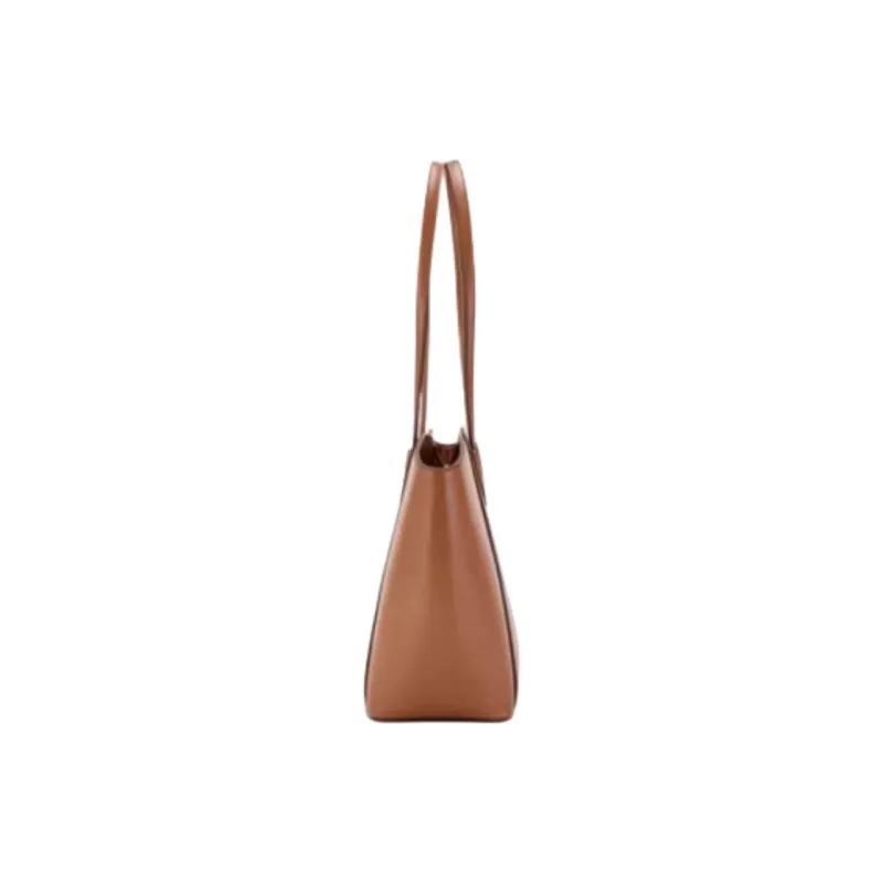 Hush Puppies Cow Split Leather Tote Bag Shopping Bag Shoulder Bag Handbag Large Size Women's Brown/Apricot/Black-2