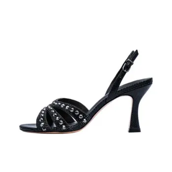 NICOLI Cosoria Strap Sandals 8.5cm Women's Black