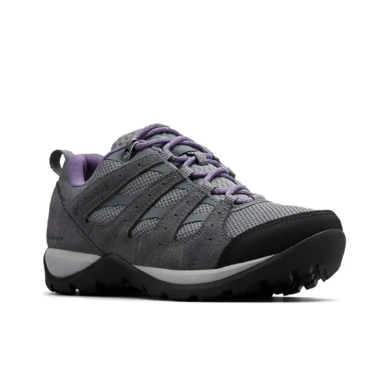 Columbia REDMOND V2 Cushioned Slip-Resistant Low-Top Trekking Shoes Women's Gray Purple-2