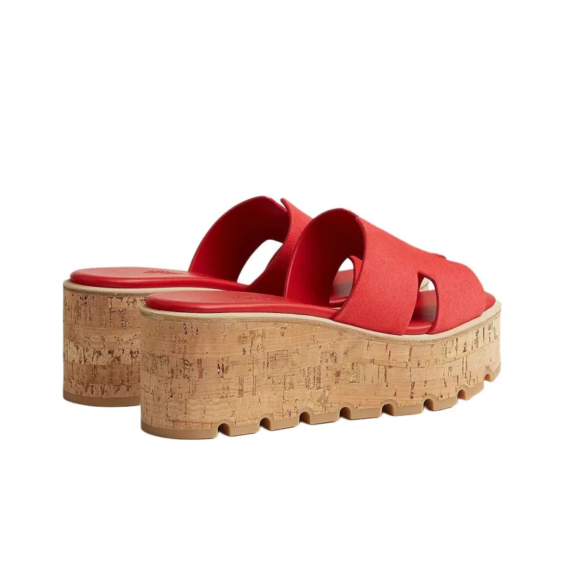 HERMES Eze Slide Slippers 6.5cm Women's Pink-2