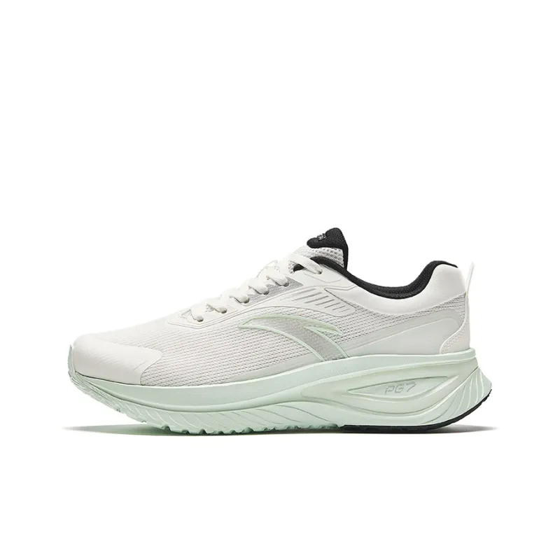 Anta Running Collection Anti Slip Wear Resistant Low Top Casual Running Shoes Women's White Green-0