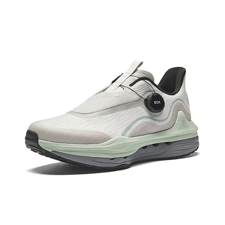 Anta Cushioned Slip Resistant Low Top Casual Running Shoes Men's Cumulus Gray-1